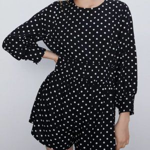 NWT ZARA SHORT POLKA DOT JUMPSUIT